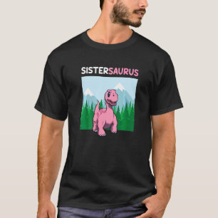 T-shirt Sistersaurus Dinosaur Cute Kiddo Apatosaurus 1