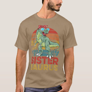 T-shirt Sistersaurus T Re Dinosaur Vintage Sister Saurus F