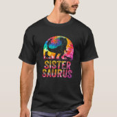T-shirt Sistersaurus T Rex Dinosaur Soeur Saurus Famille M (Devant)