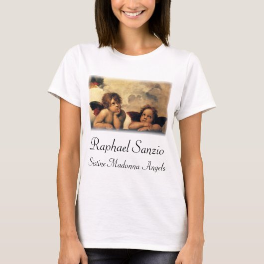 T-shirt Sistine Madonna Angels par Raphael Sanzio (Devant)