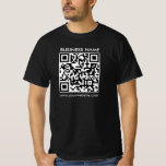 T-shirt Site Web de code QR personnalisé Mens Valeur noire<br><div class="desc">QR Code personnalisable Code à barres Modèle Hommes moderne Elegant Black Value T-Shirt.</div>