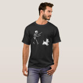 T-shirt Site Web Drôle de squelette en cours d'exécution (Devant entier)