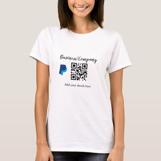 T-shirt Site web simple de société commerciale code-barres (Devant)