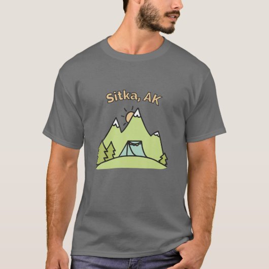 T-shirt Sitka AK Mountains Randonnée Escalade Camping Et S (Devant)