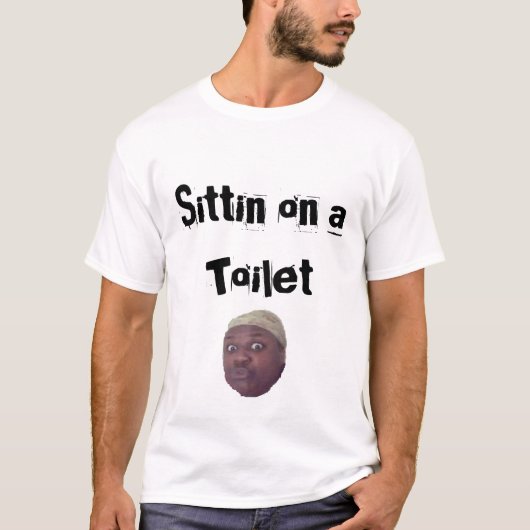 T-shirt Sittin sur une toilette (Devant)