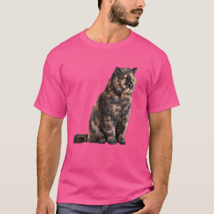 T-shirt Sitting Cat Tortie British Shorthair