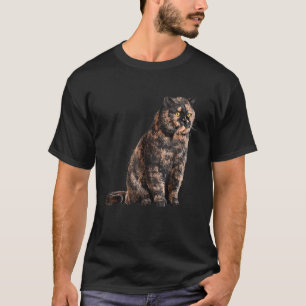 T-shirt Sitting Cat Tortie British Shorthair