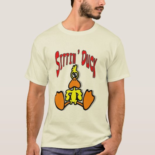 T-shirt Sitting Duck, modifier ajouter du texte (Devant)