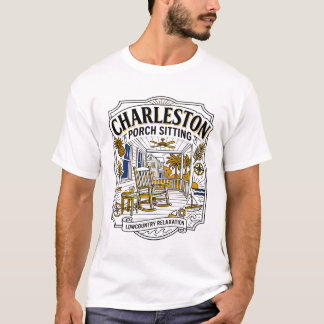 T-shirt sITTING sUR LE pORCHE dE cHARLESTON eT rELAXATION