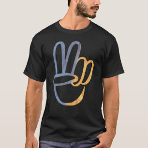 T-shirt Situation en Ukraine - PEACE Symbole v-Sign Freedo
