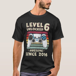 T-shirt Six 6 ans Fête Anniversaire Fils Garçon Drôle Game