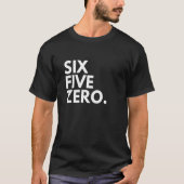 T-shirt SIX CINQ ZERO Code régional 650 San Mateo CA Calif (Devant)