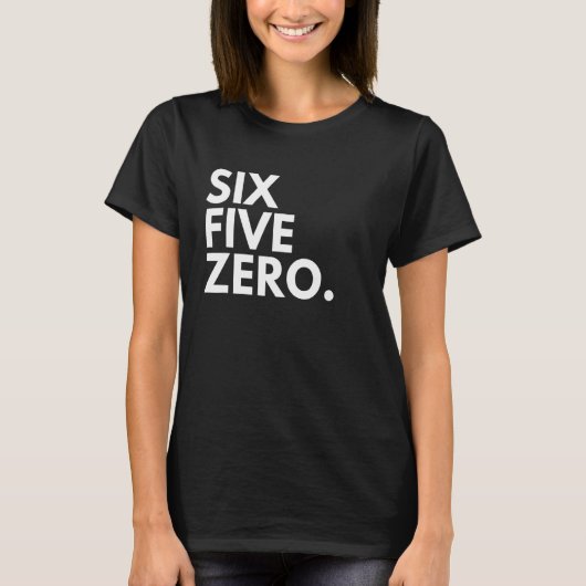 T-shirt SIX CINQ ZERO Code régional 650 San Mateo CA Calif (Devant)