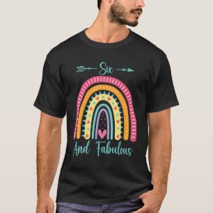 T-shirt Six Et Fabuleux 6e Anniversaire 6 Anniversaire Fil