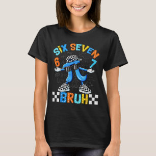 T-shirt Six sept bruh 3.14 numéro à carreaux 67 mème enfan