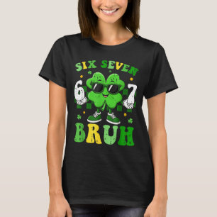 T-shirt Six sept bruh mème 67 shamrock en dabbing st patri