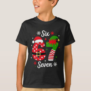 T-shirt Six Seven 67 Mème 6 7 Santa Noël Pyjama Enfants