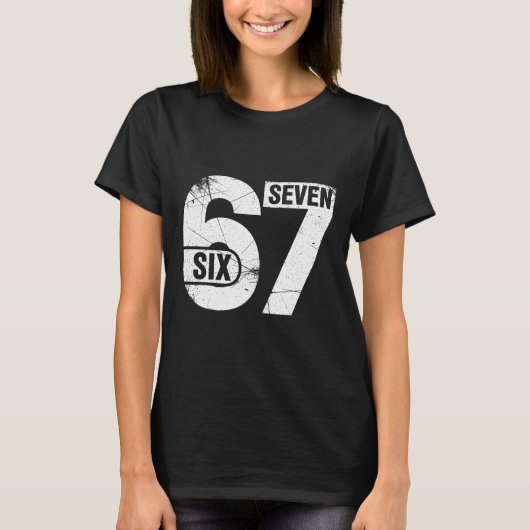 T-shirt Six Seven 67 Mème drôle (Devant)