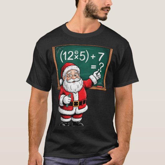 T-shirt Six Seven 67 Meme Santa Math Teacher Christmas Men (Devant)