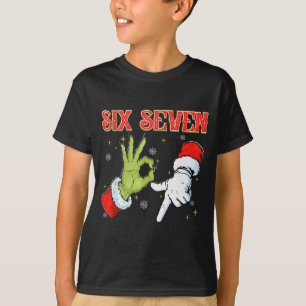 T-shirt Six Seven 6 7 Gen Z Alpha Meme Argot Joyeux Noël