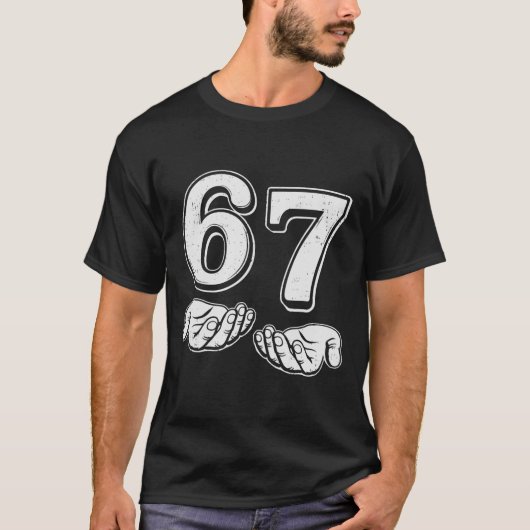 T-shirt Six Seven 6 7 Mème Génération Alpha Argot 6 7 Main (Devant)