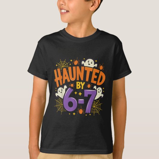 T-shirt Six Seven 6 7 Memesquelette Main Halloween (Devant)