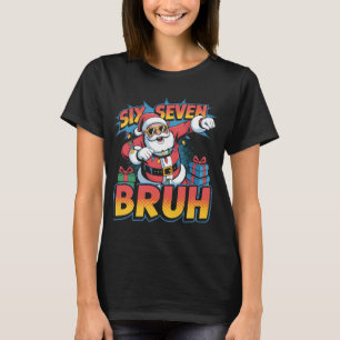 T-shirt Six Seven Bruh Drôle de Chemise de Noël   Pop Art 
