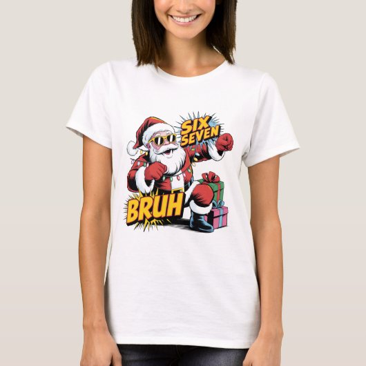 T-shirt Six Seven Bruh Funny Christmas Shirt | Retro Pop A (Devant)