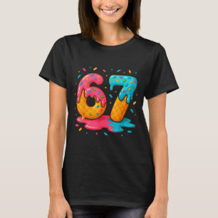 T-shirt Six Seven Glace Dégoulinante Mème Cool 67 Numéro D