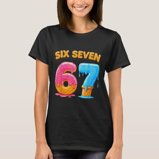 T-shirt Six Seven Glace Drip Génération Alpha Argot 6 7 Te (Devant)
