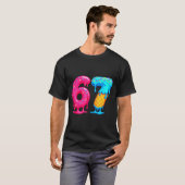 T-shirt Six Seven Ice Cream Drip Cool Meme 67 Funny Number (Devant entier)