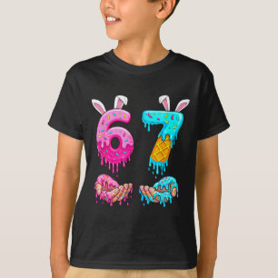 T-shirt Six Seven Ice Cream Drip Enfants Jeunesse Drôle 67