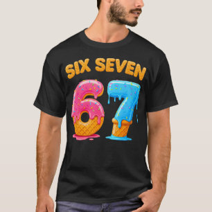 T-shirt Six Seven Ice Cream Drip Gen Alpha Argot 6 7 Tenda