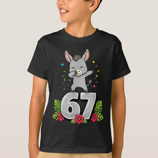 T-shirt Six Seven Meme Dabbing Baby 67 Funny Gen Z Apha (Devant)