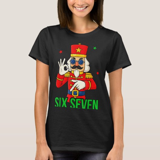 T-shirt Six Seven Meme Funny Holiday Toy Soldier  (Devant)