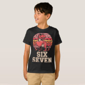 T-shirt Six Seven Valentine’s Day Dinosaur T-rex For Kids  (Devant entier)