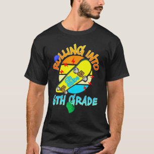 T-shirt Sixième 6e année de retour école de patinage Ro