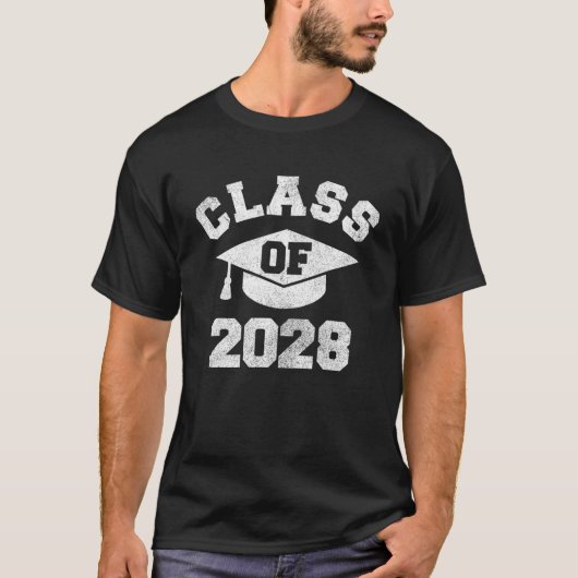 T-shirt Sixième Classe De 2028 Croissance Avec Moi S, Prem (Devant)