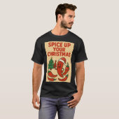 T-shirt Sizzle de Noël Épicé (Devant entier)