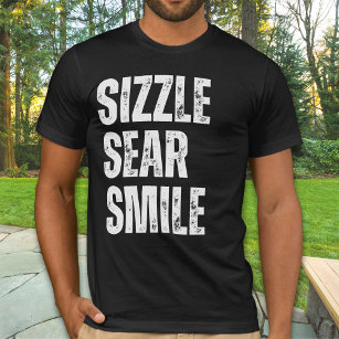 T-shirt Sizzle Sear Smile Drôle Carnivore Unisex
