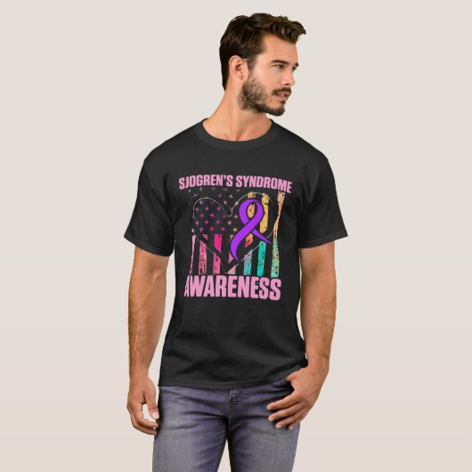 T-shirt Sjogren s Syndrome Survivant Apprendre Guerrier (Devant entier)