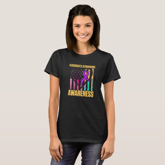 T-shirt Sjogren's Syndrome Survivor Learn Warrior (Devant entier)