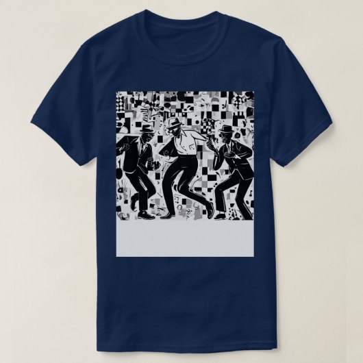 T-shirt ska danse deux tons (Design devant)