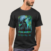 T-shirt Skagway Alaska Howling Wolf Moon Forest Lov (Devant)