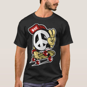 T-shirt Skate cool avec le signe de la paix
