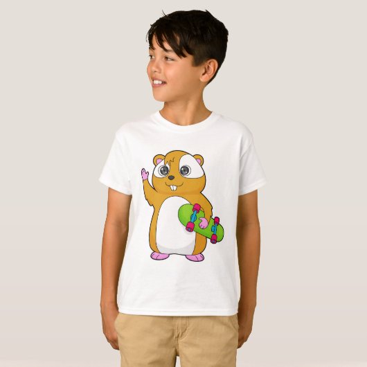 T-shirt Skate de Hamster (Devant entier)