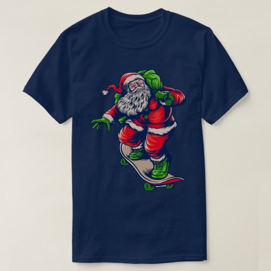 T-shirt Skate de Noël père Noël 62 (Design devant)