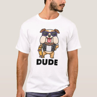 T-shirt Skate - Dude - Pitbull - Patinage - Patinage