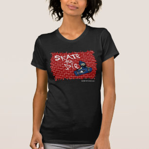 T-shirt Skate or Die Ladies Twofer Sheer (ajusté)