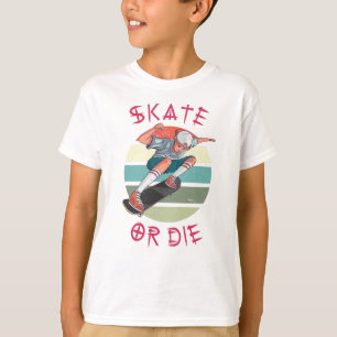 T-shirt Skate ou die Skateboarder Garçon